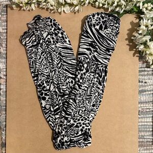 GUESS Strapless Animal Print Maxi Dress M